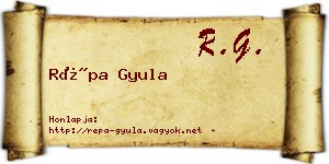 Répa Gyula névjegykártya