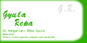 gyula repa business card