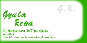 gyula repa business card